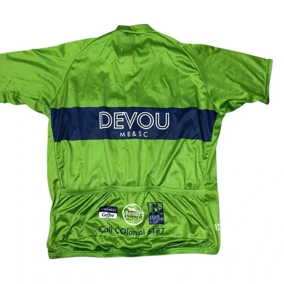 ATAC Men’s 3XL Devou Cycling Jersey Green Bike Shirt Moisture-Wicking - Picture 3 of 6